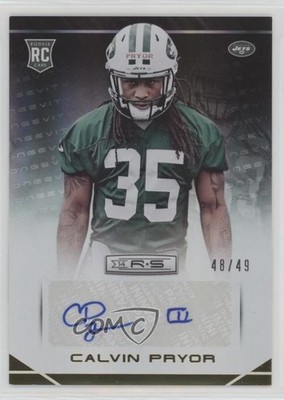 2014 Panini Rookies & Stars 48/49 Calvin Pryor #117 Auto RC 1e15