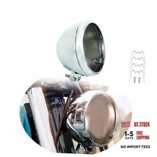 7" LED Headlamp Shell Protective Cover Motorcycle 7 Inch Head Lamp Chrome