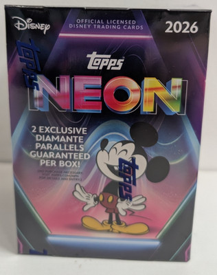2026 Topps Disney Neon Blaster Box Factory Sealed 7 Packs per Box