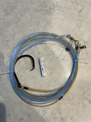 Shark Saltwater Fishing Rig 24/0 Hook - 900lb steel & 800lb mono leader