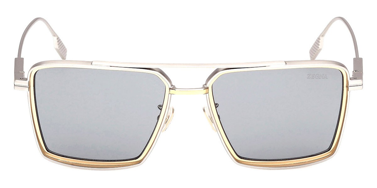Солнцезащитные очки Ermenegildo Zegna EZ0257 Мужские Матовый палладий 56 мм 63190₽
