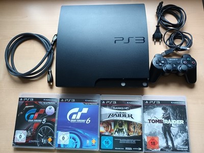 Sony PlayStation 3 Slim 320GB mit 4 Spielen / Modell: CECH-2004B /Top Zustand