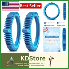 2 Pack Pool Cleaner Replacement Tires with Super Humps, Heavy Duty Rubber, Fi...