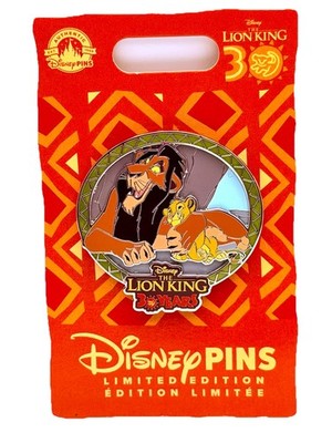Disney The Lion King 30th Anniversary Pin 2024 Scar And Simba LE 4000 Authentic