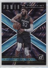 2021 Panini Donruss Power in the Paint Holo Teal Laser Karl-Anthony Towns #5 oh4