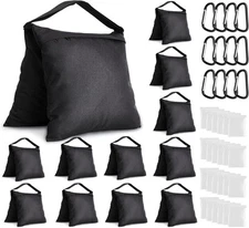 Aimosen 12 Packs Sandbags Weight Bags for Light Stand 12PCS, Black 