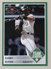 2001 Fleer Platinum - Team Leaders Barry Bonds #437