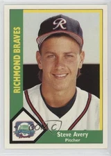 1990 CMC AAA Richmond Braves Green Back Steve Avery #1