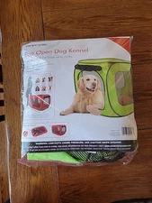 Sport Pet Dog Lightweight Portable Pop Open Kennel, XL, Green