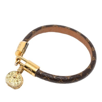 LOUIS VUITTON Monogram ARMBAND LV TRIBUTE Größe: 17 M6442F Damen 【Gebraucht】