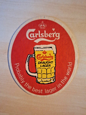 Carlsberg Bierdeckel vom Fass, Gedanke an den Tag No 3, Vintage