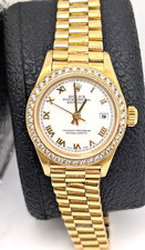 Rolex Lady Datejust 26mm OYSTER PERPETUAL 18K Gold Diamond Bezel White Dial 2