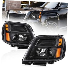 Pair OE Headlights Assembly 2016-2017 Clear Lens/Black Housing/Amber Reflector