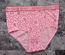 NWT VICTORIA'S SECRET PINK RED HEART THICK WAISTBAND HIGH WAIST BRIEF PANTIES