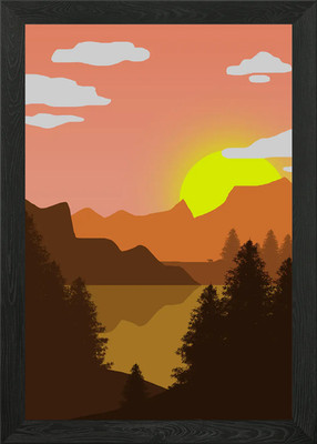 Schöne Landschaft gerahmtes Wandbild Poster Leinwanddruck Bild