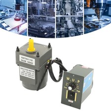 AC 110V 25W Gear Variable Speed Motor Electric Motor Controller 1:10 0-135RPM
