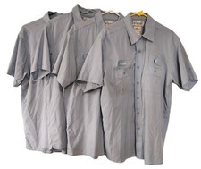Lot Of 4, Short Sleeve Blue, XL, Uniform Work Shirts Short Sleeve