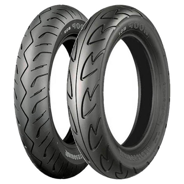 TYRE PAIR BRIDGESTONE 120/70-13 53L HOOP B03 + 3.50-10 59J HOOP B01