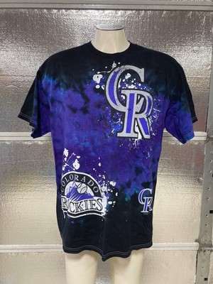 Colorado Rockies Shirt - Mens XL - Short Sleeve - Tie Dye Paint Splatter