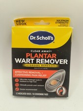 DR. SCHOLL'S CLEAR AWAY PLANTAR WART REMOVER 12 DISCS 10 PADS Exp 12/26