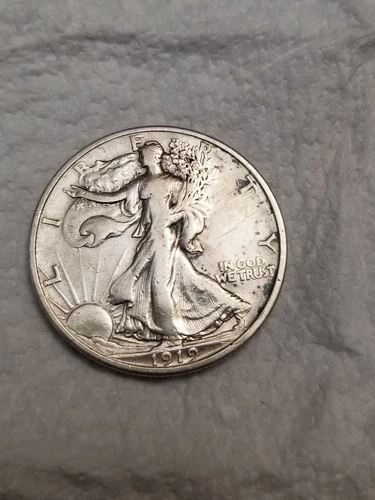 1919-P Philadelphia Walking Liberty Half Dollar 50c Very Fine + Cleaned