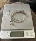 Sterling Bangle Garnet Bracelet Openwork Filigree 17 Grams 7-7 1/2” — photo 8