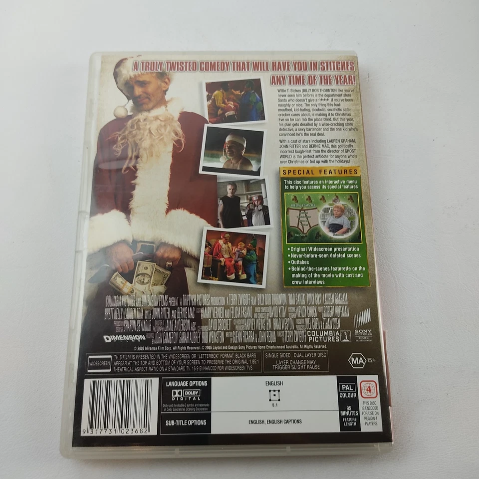 Bad Santa - Billy Bob Thornton, Lauren Graham, Bernie Mac - New & Sealed DVD - Image 2 of 4