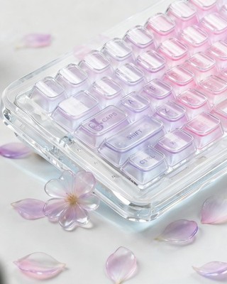 115 PCS Jelly Keycaps MDA Profile Fits 61/68/84/87/98/99/100/104/108 Keys