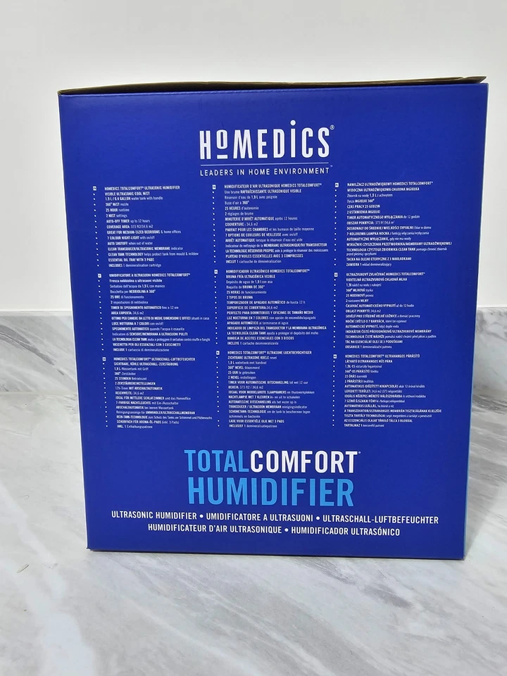 HoMedics TotalComfort Ultrasonic Humidifier Cool Mist Air Diffuser Aroma New - Image 2 of 4