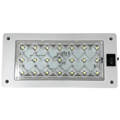 ALL STAR TRUCK PARTS Universal Interior Light Rectangle 21 LED Reading Light Ceiling Dome Roof Car