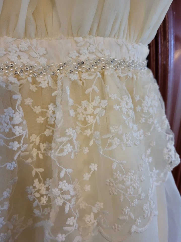 Vestido de fantasía Bonnie Jean para niños marfil 6X con perlas y diamantes de imitación... Foto 2 de 4