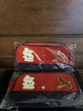SET OF 2 ST LOUIS CARDINALS STUFF FAN BAG SHAVING KIT/COSMETIC BAG CLUTCH NEW!