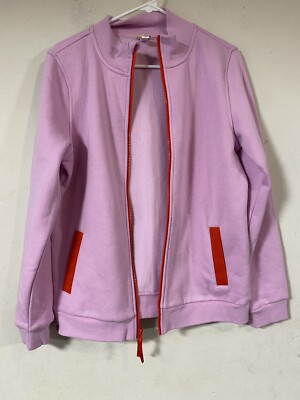 Lego Pink w/ Red Trim, Youth XL (Adult M), Knit Jacket w/pockets Barbie Core