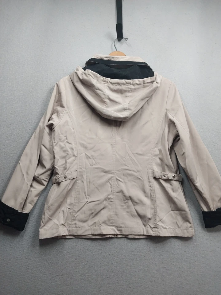 Chaqueta para mujer Weather Tamer grande tostada cremallera completa desmontable capucha bolsillos forrados Foto 2 de 4