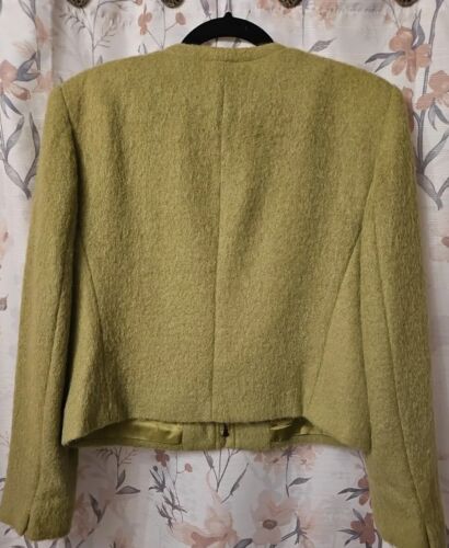 Jones New York Green Wool Mohair Alpaca Blend Jacket Coat Sz 8 Retail $348 - Picture 3 of 10