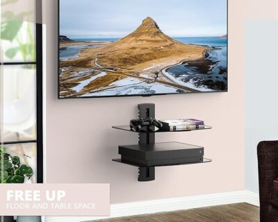 Floating TV Stand & 2 Floating Shelves Combo, OPEN BOX
