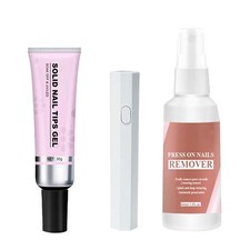 Kit de pegamento para uñas sólido Lulou Magic Kit de uñas 3 en 1 para prensa de puntas de uñas