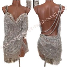 jz Handmade Women Samba Ballroom Swing Salsa Rumba Latin Dance Dress RHYTHM