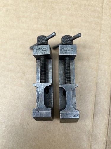 Rare Pair L.S.S STARRETT TOOLMAKERS CLAMPS MACHINIST CLAMPING VICE VINTAGE - Picture 9 of 9