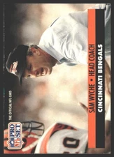 Sam Wyche #117 1991 Pro Set Cincinnati Bengals