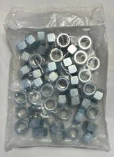 NEW ZINC PLATED HEX NUTS GRADE 5 1/2-13 UNC 33004 SEALED BAG OF 50 