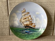 Norcrest China Hand Painted Clipper Ship Sauc...
