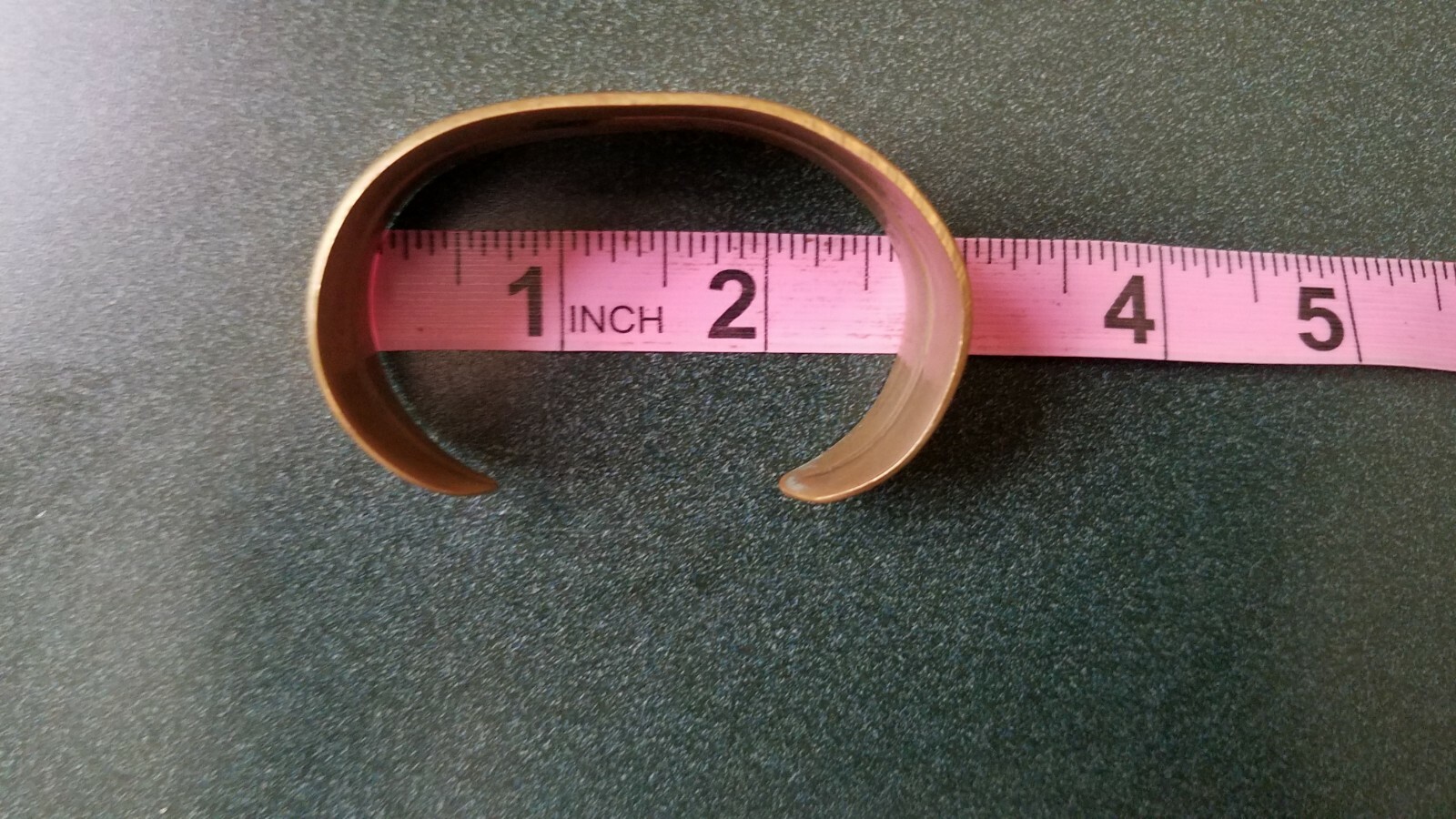 Vintage Solid Brass Engraved Cuff Bracelet India - image 4