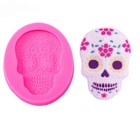 Psychedelic Skull Mould Calavera Halloween Silicone Icing Cakes Jewellery Resin