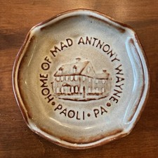 Nicodemus Pottery Mad Anthony Wayne Paoli PA Ashtray Ferro-Stone USA 4.75”