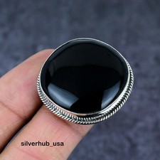 Black Onyx Gemstone 925 Sterling Silver Ring Mother's Day Gift Jewelry SA-126