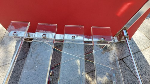 4 Gartenstühle (Rarität aus Plexiglas und Metall) - Klappstühle - Biergartenstil - Bild 4 von 6