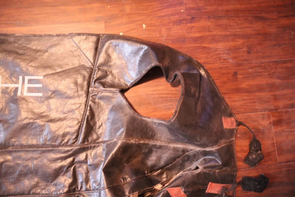 Vintage Porsche Black Leather 1970 80s  911 928 914 944 924 930 Guard Bra Mask? - Image 3 of 4