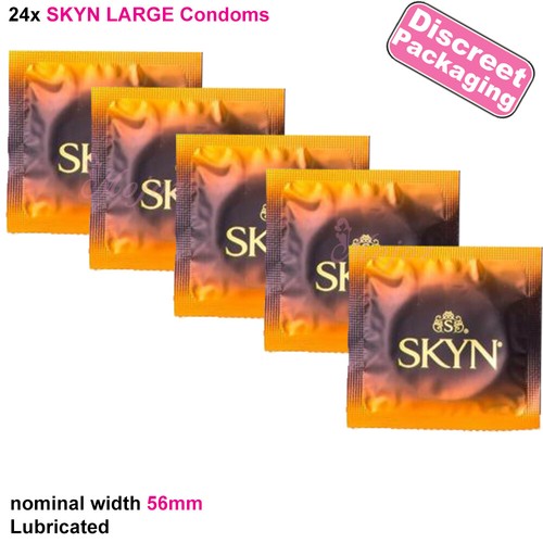 Lifestyles SKYN Large 12-100 CONDOMS PLEASURE 56mm THIN LUBRICATED Sex Non-Latex - Picture 26 of 41