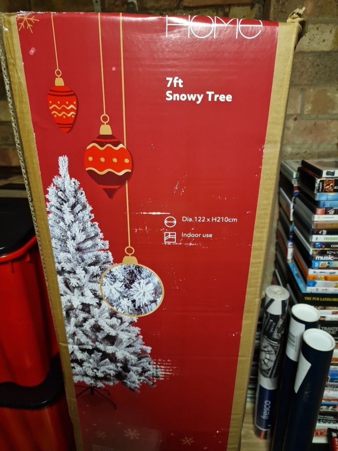 Home 7ft Snowy Christmas Tree eBay